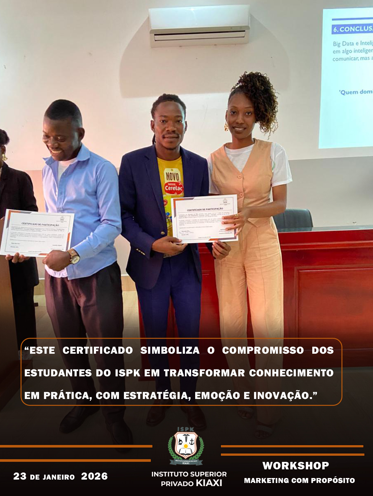 Workshop “Marketing com Propósito” sob o lema “Estratégia, Emoção e Inovação”  23 de Janeiro de 2026