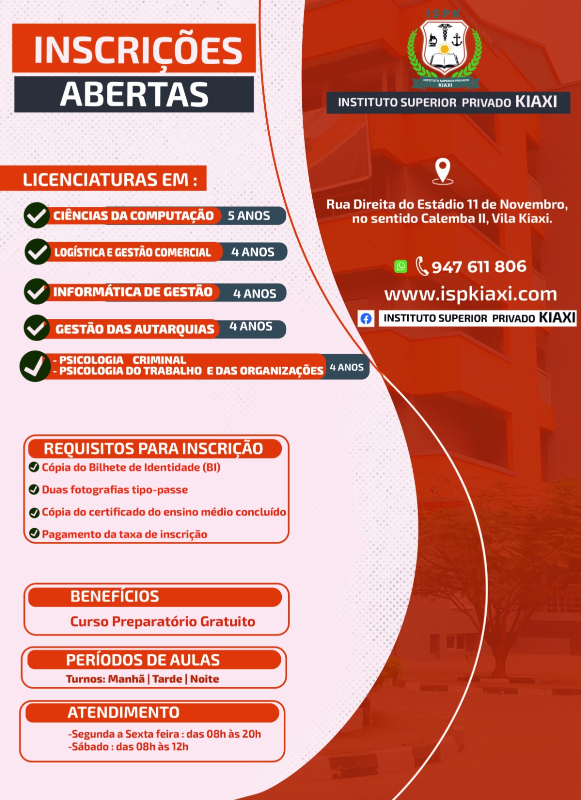 INSCRIÇÕES ABERTAS